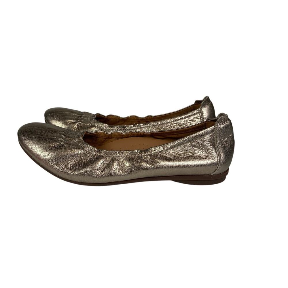 Clarks Metallic Bronze Gold Slip On Flats Contour Cushion Size 7 M